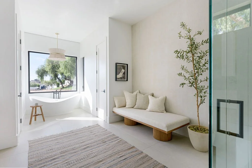 Blossom Valley Suite Retreat bedroom suite view in Blossom Valley, California by Madelene Ross Design Studio