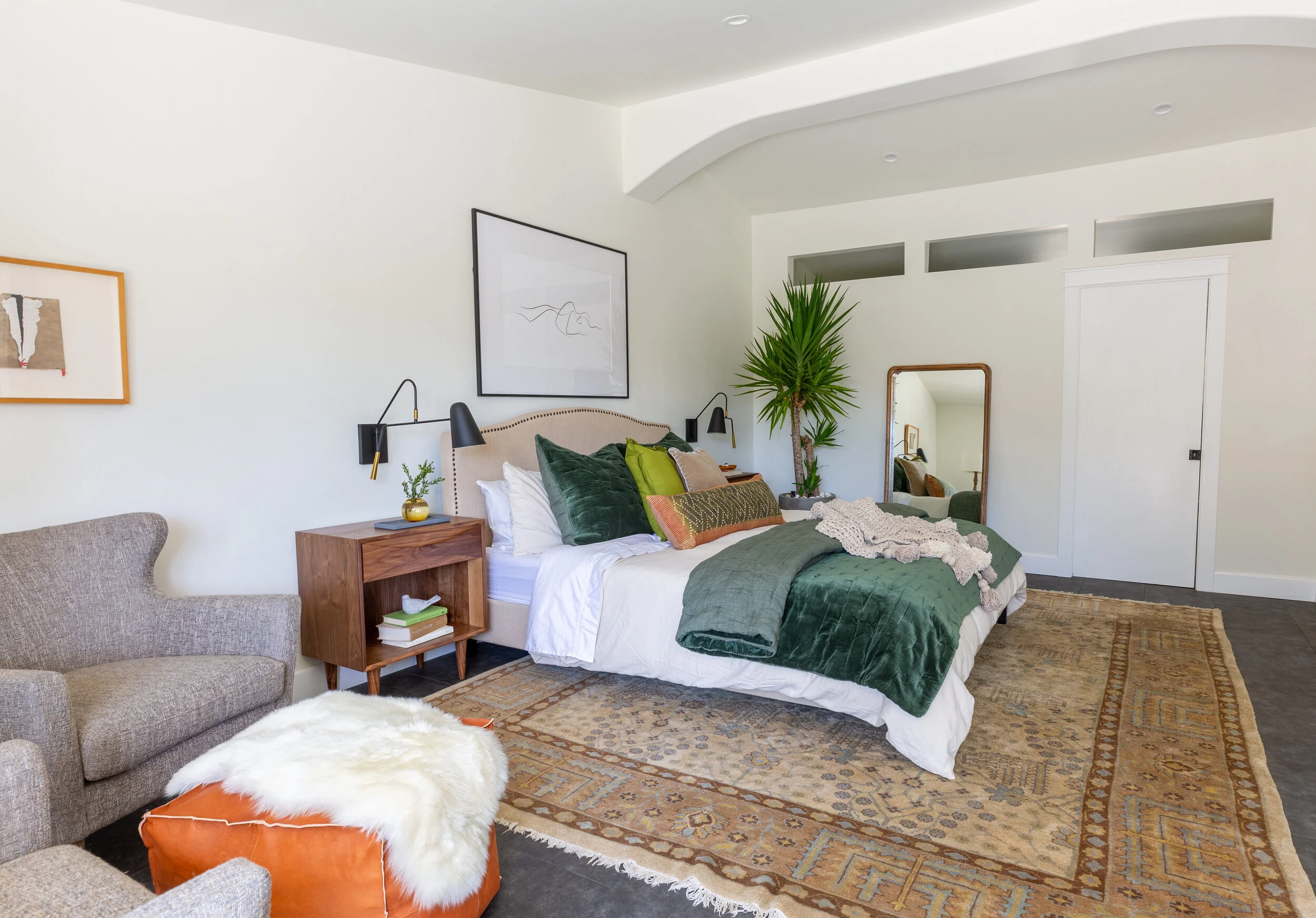Estates Way Master Suite bedroom suite view in San Diego, California by Madelene Ross Design Studio