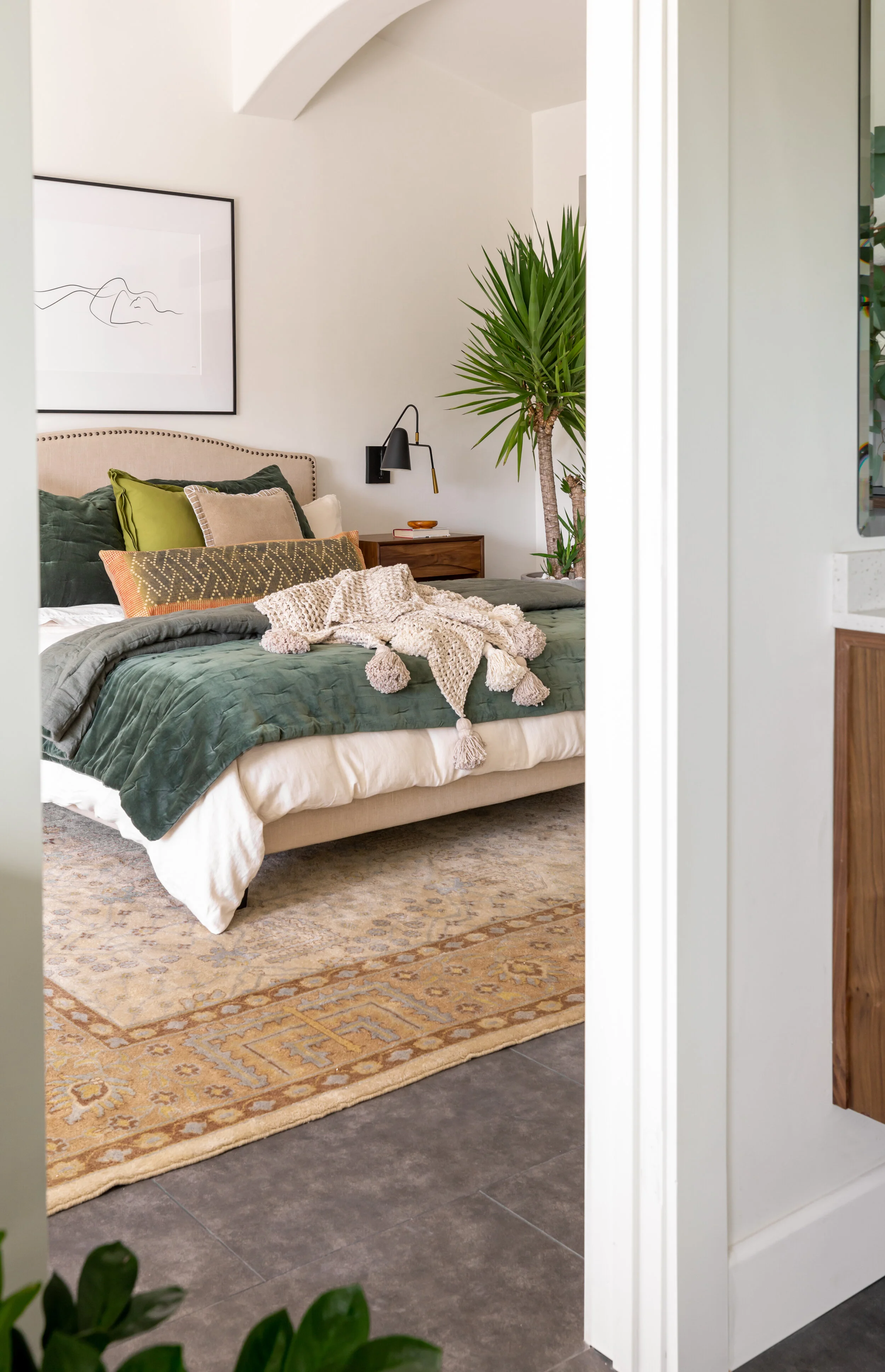 Estates Way Master Suite bedroom suite view in San Diego, California by Madelene Ross Design Studio