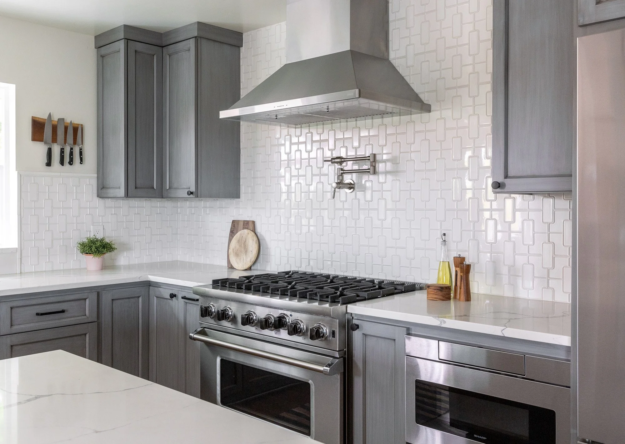 Gaylord kitchen vignette in San Diego, California by Madelene Ross Design Studio