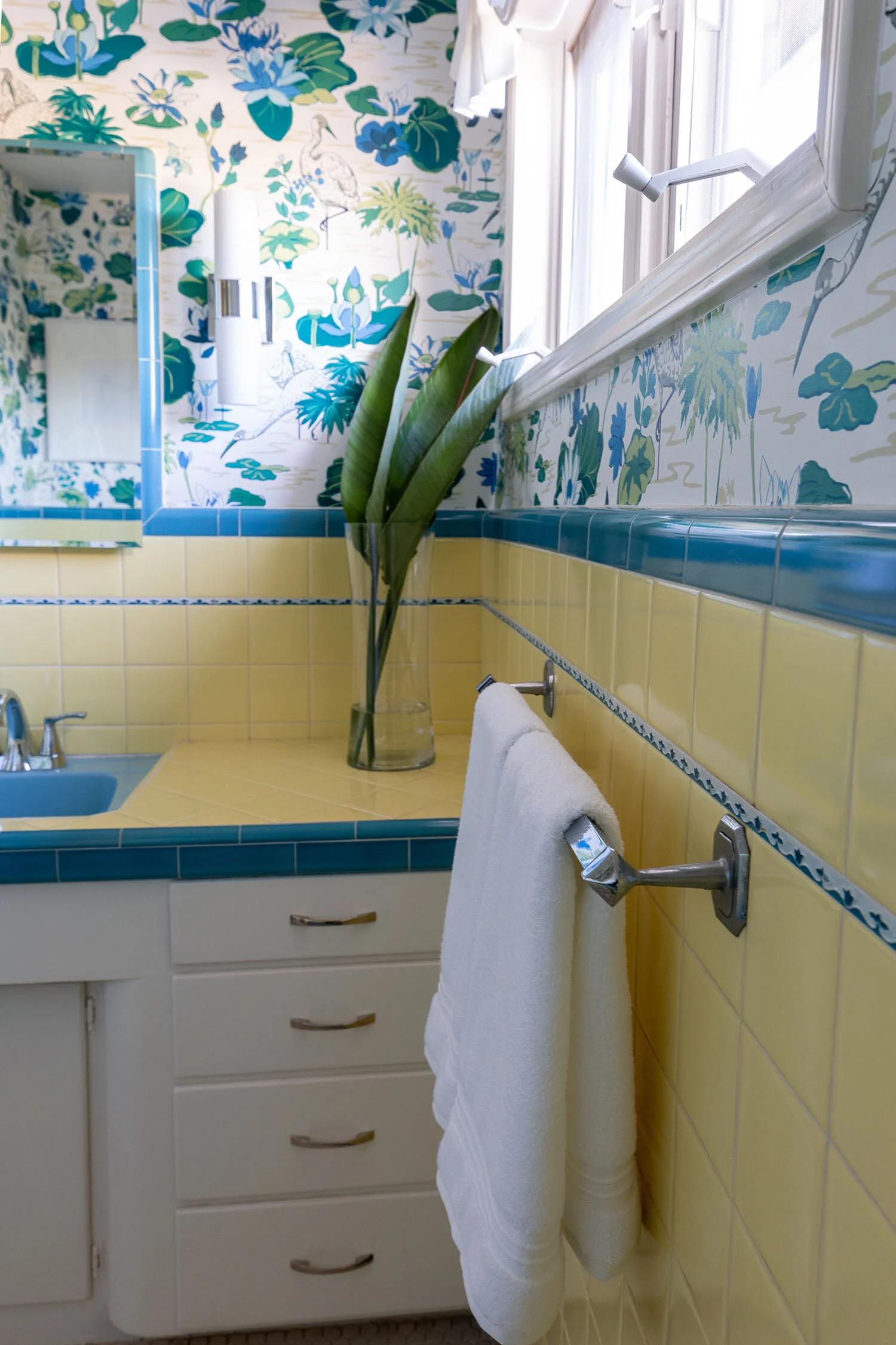 La Mesa Mid-Century bathroom vignette in La Mesa, California by Madelene Ross Design Studio