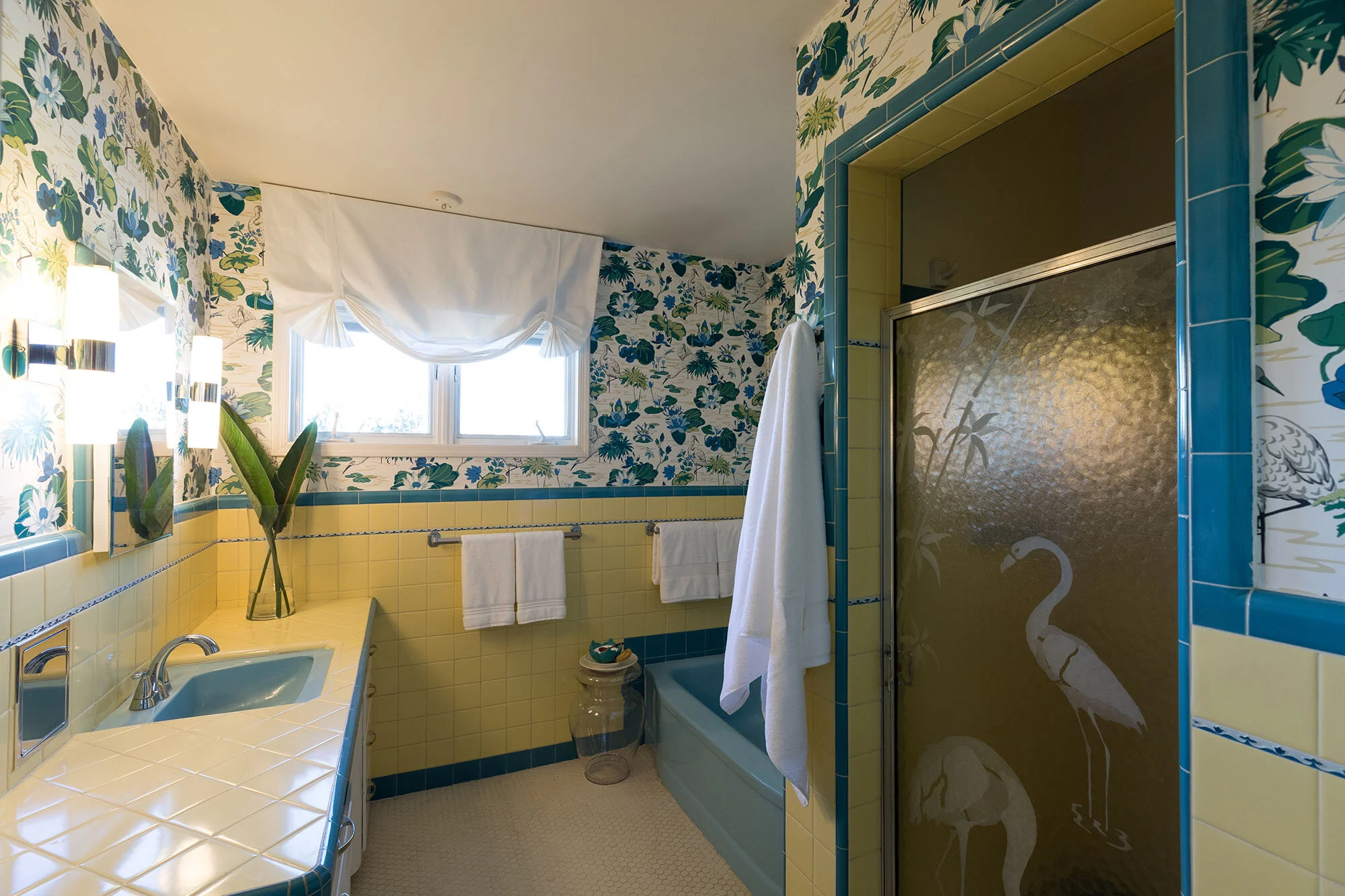 La Mesa Mid-Century bathroom view in La Mesa, California by Madelene Ross Design Studio