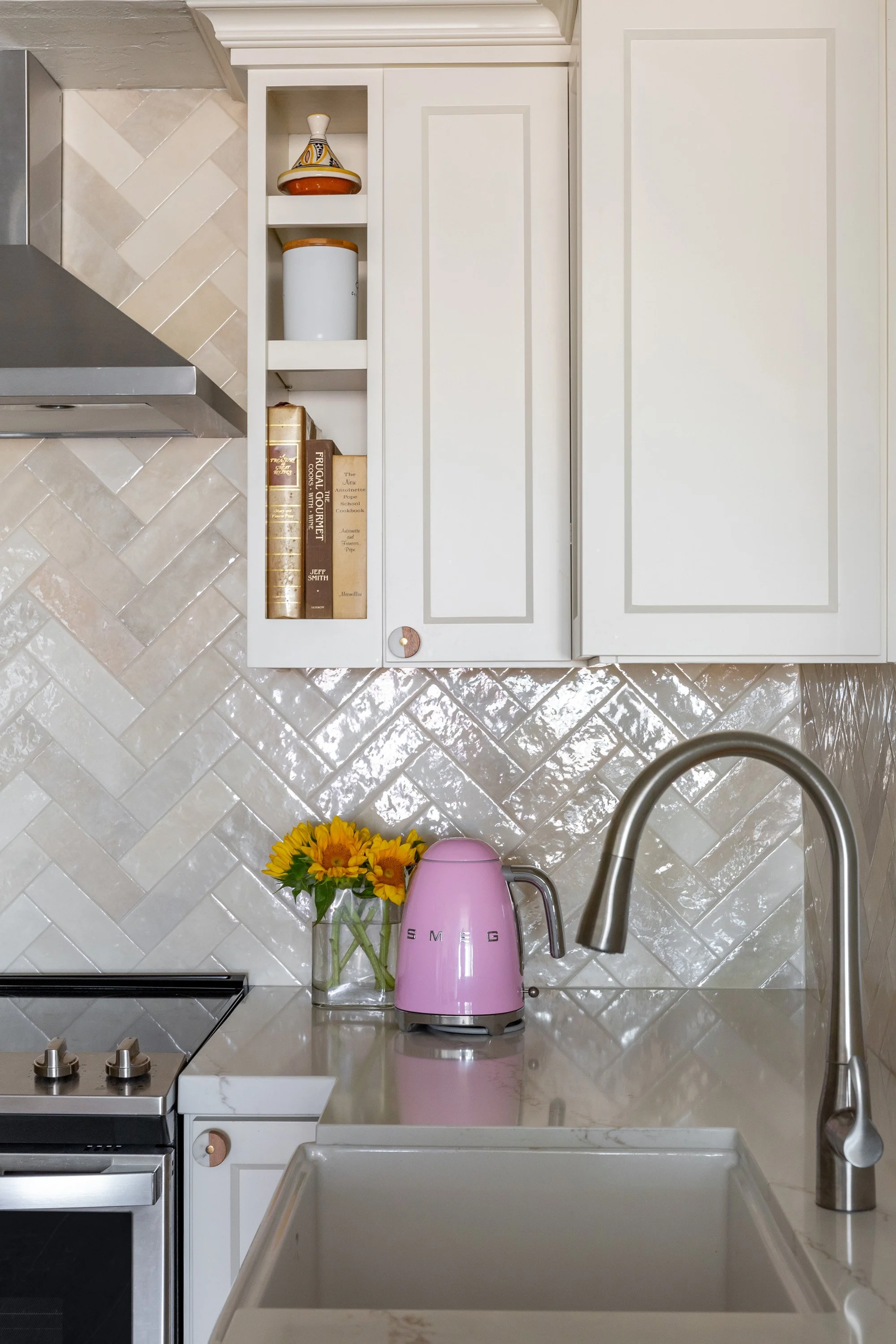 Mentone 305 kitchen vignette in Coronado, California by Madelene Ross Design Studio