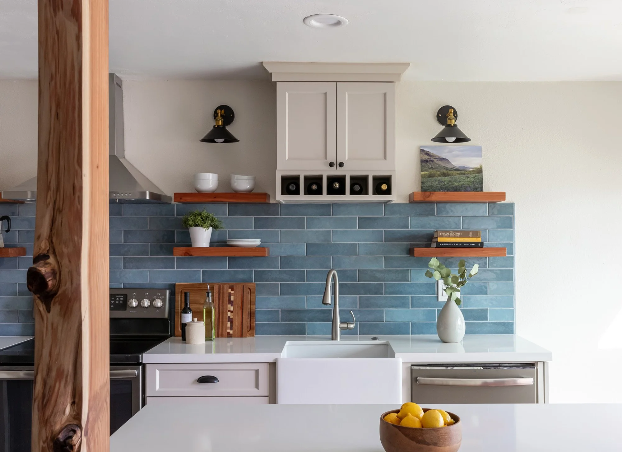 Mentone 307 kitchen vignette in Coronado, California by Madelene Ross Design Studio
