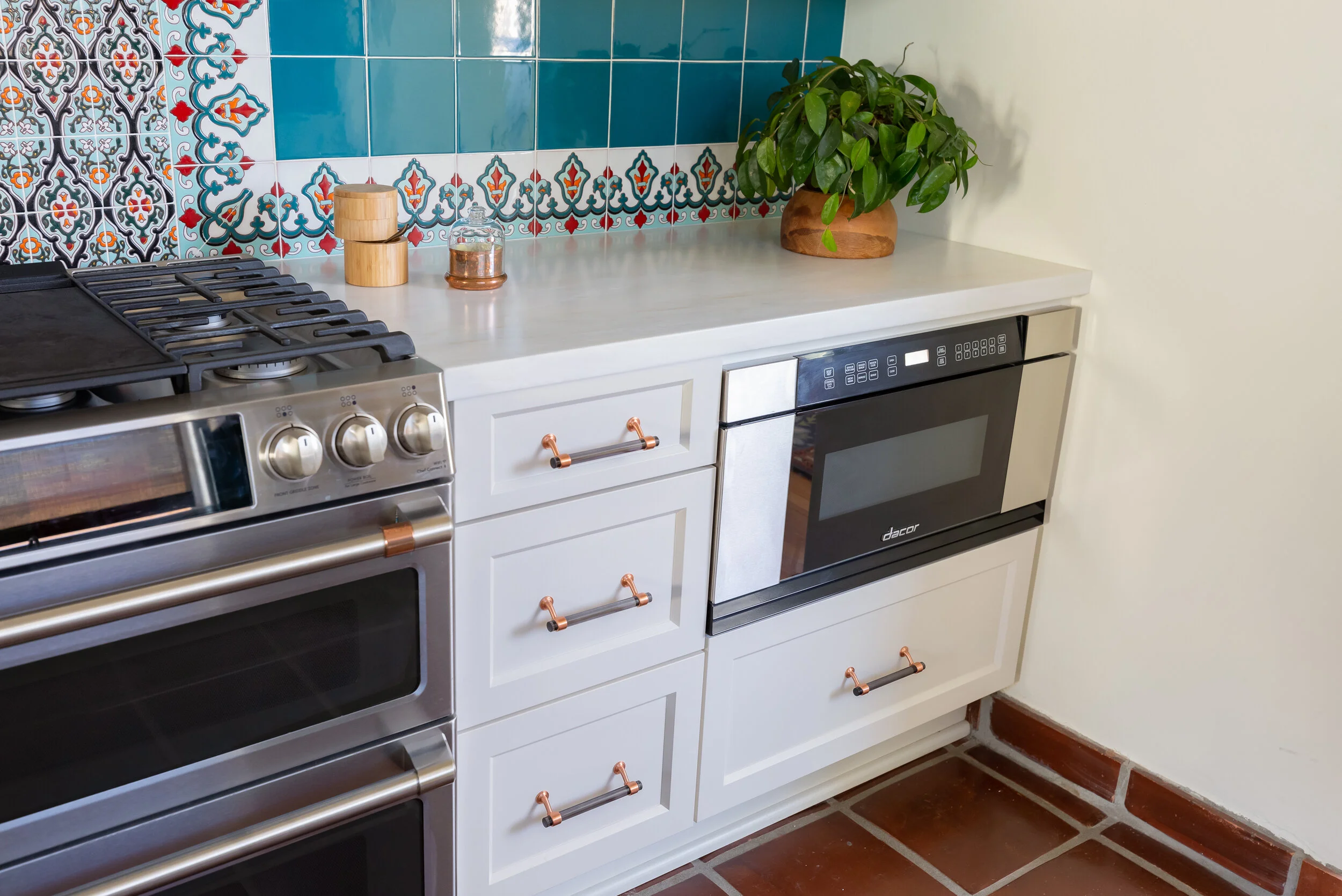Mission Revival Kitchen kitchen vignette in San Diego, California by Madelene Ross Design Studio