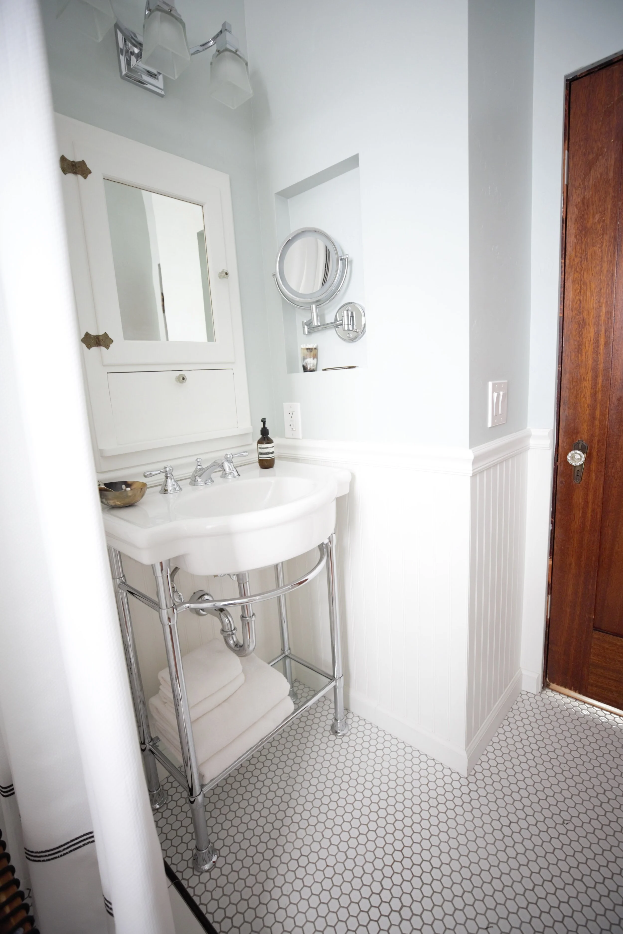 Chula Vista 1929 Storybook bathroom in Chula Vista, California by Madelene Ross Design Studio