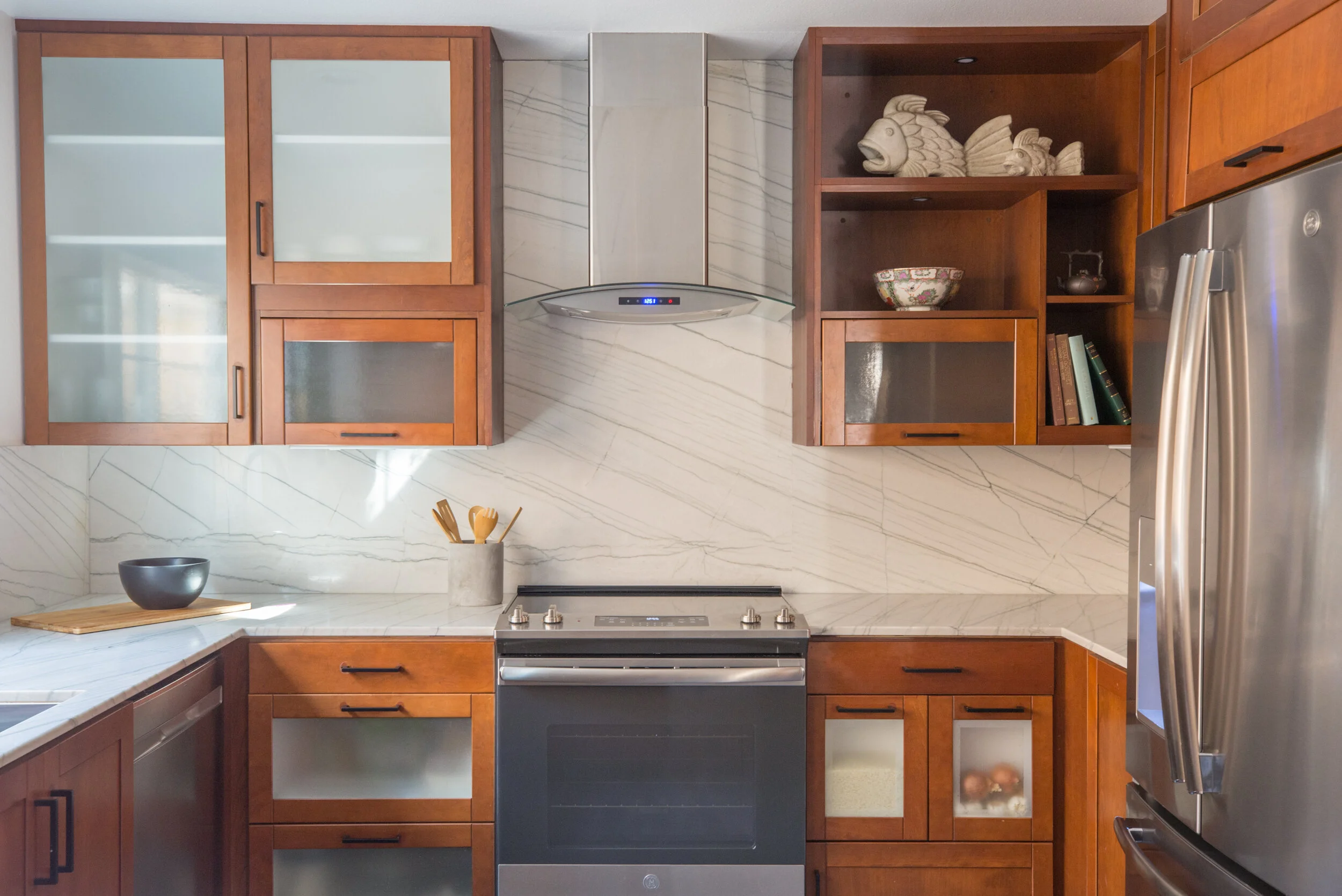 San Diego 1970's Split-level kitchen detail in San Diego, California by Madelene Ross Design Studio