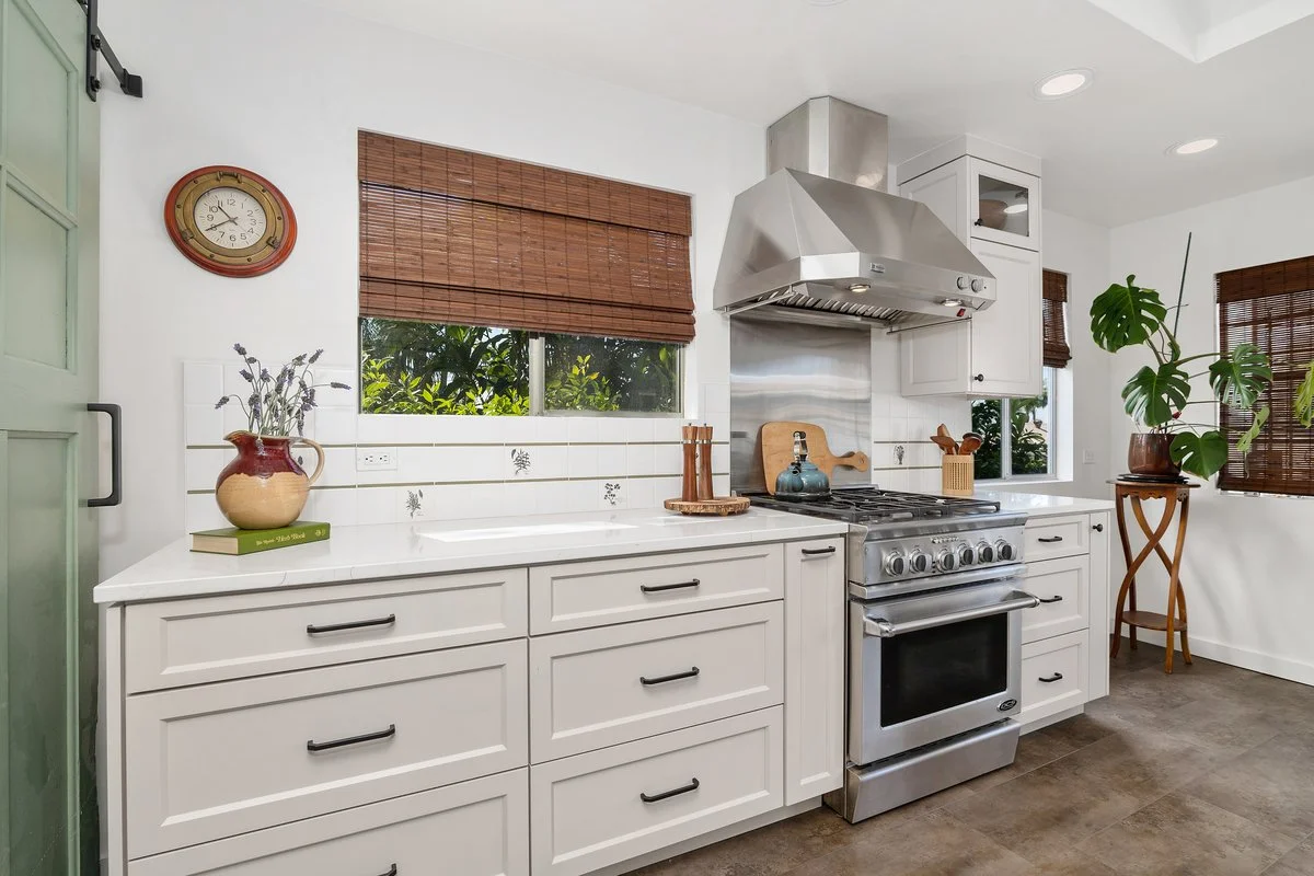 Waverly kitchen vignette in La Jolla, California by Madelene Ross Design Studio