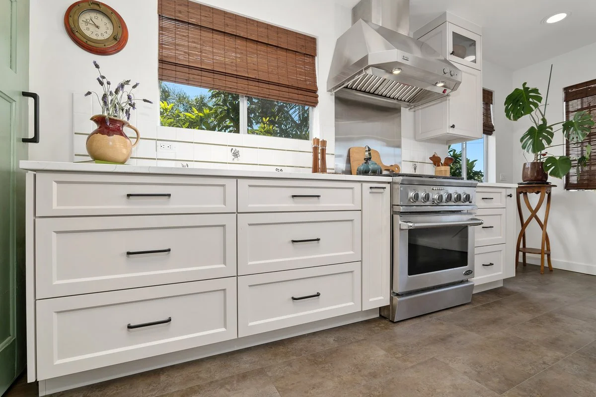 Waverly kitchen vignette in La Jolla, California by Madelene Ross Design Studio